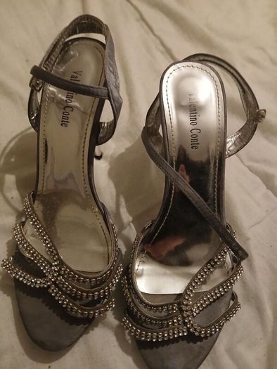 Silver strap sandles