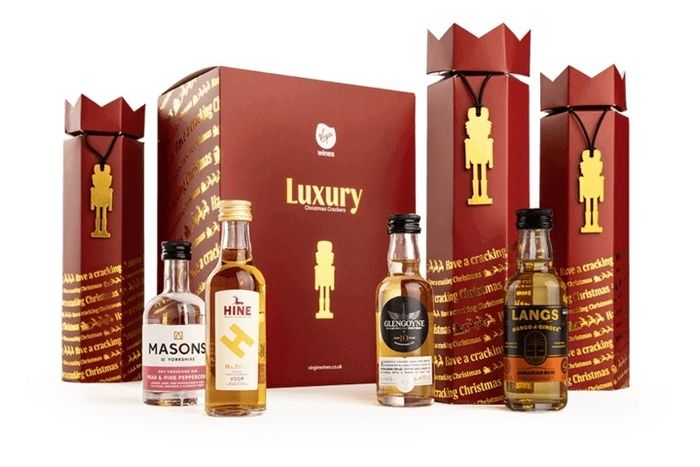 Virgin Wines box of 6 Mixed Spirits Christmas Crackers