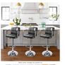 Black/Armrest 2 x Bar Stools with Backrest Height Adjustment, 360 Degree Rotation Image 7