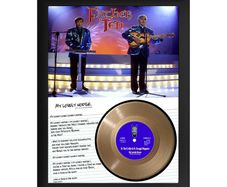Father Ted Memorabilia - My Lovely Horse Framed Gold Record On An A3 Poster - Vinyl Record Display