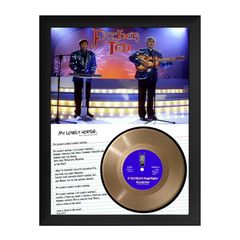 Father Ted Memorabilia - My Lovely Horse Framed Gold Record On An A3 Poster - Vinyl Record Display