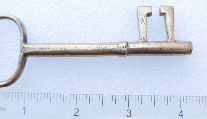 Antique Brass or Bronze Skeleton Key - 17th or 18th Century Antique French Key