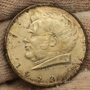 Austria 1928 Silver 2 Shillings Beautiful Uncirculated Toned Franz Schubert