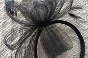 Black feather fascinator