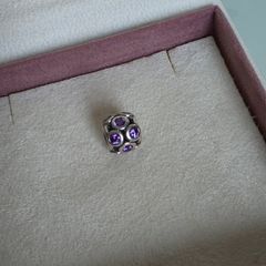 Pandora Purple  amethyst gemstones  charm very good condition
