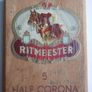 Vintage Half Corona Ritmeester vintage wooden cigar box Image 2