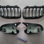 BMW E92 E93 Lci Black Kidney Grilles & Mirror Covers Set Brand New Image 9