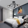 3 Way Ceiling Light Chandelier Semi-Flush Mount E14 Base Black Metal Caged 3 Lights Ceiling Light Fixture for Bedroom Living Dining Room Hallway (FREE SHIPPING) Image 6