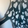 Oversized plus size  emerald green cardi poncho hearts pattern Perfect condition Postage included Image 2