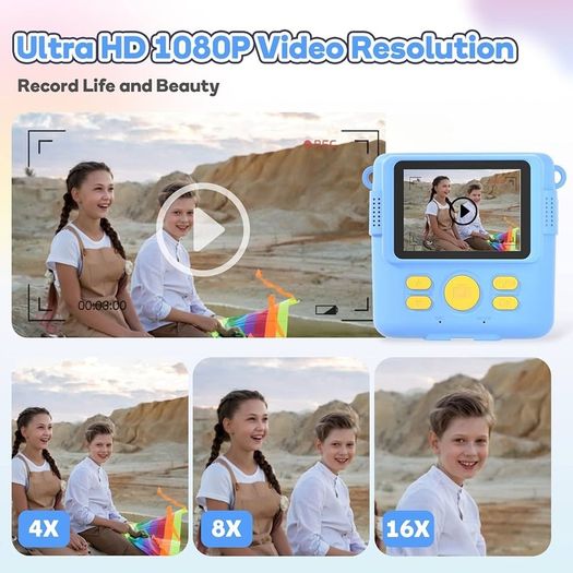 NEW SALE | Kids Instant Print Camera Toy for 3-14 Year Old, 1080P HD Kids Digital Camera with Photo Paper Birthday Gifts