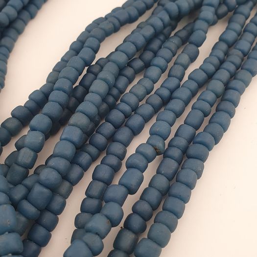 Antique African Style Green Blue 4-5.5mm Beads Necklace Strands
