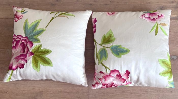 Floral Embroidered Cushion Covers