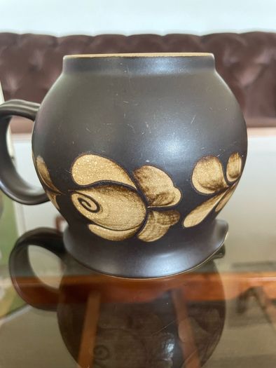 Denby Bakewell Vintage Brown Stoneware Rustic Floral Jug