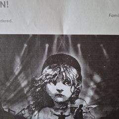 Les Miserables 4th June 3arena - 2 tickets,  block E