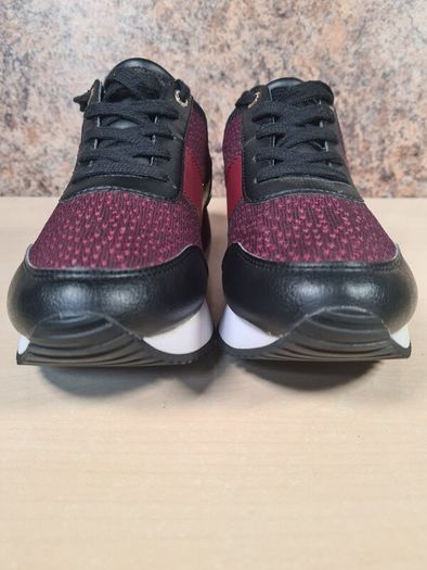 Women's Tommy Hilfiger City Iconic Knitted Trainers  Runners Purple Burgundy Size Uk 5 Eu 38