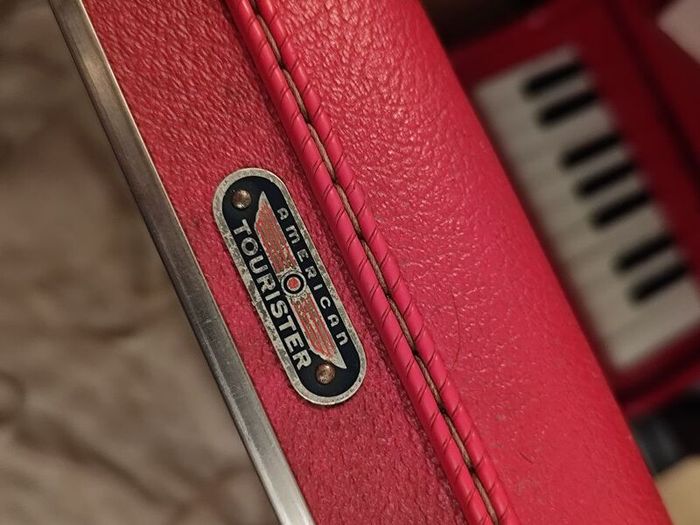 Amazing Vintage Red Suitcase American Tourister