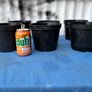 6 clean black plastic flower pots Image 2