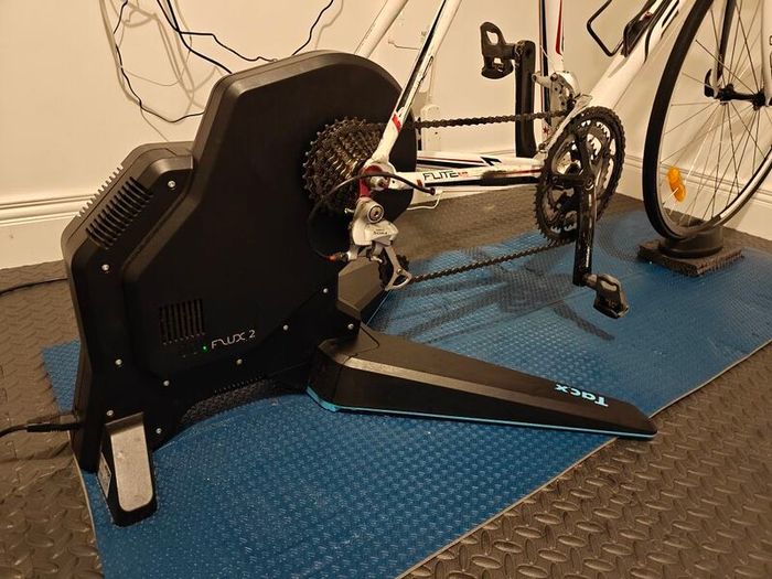 Road Bike and Tacx Flux 2