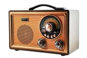 Vintage Style Bluetooth Speaker Wooden Radio