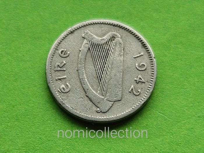 Ireland 1942 year 3 Pence.