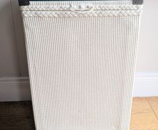 Antique Woven Laundry Basket or Bedside Locker