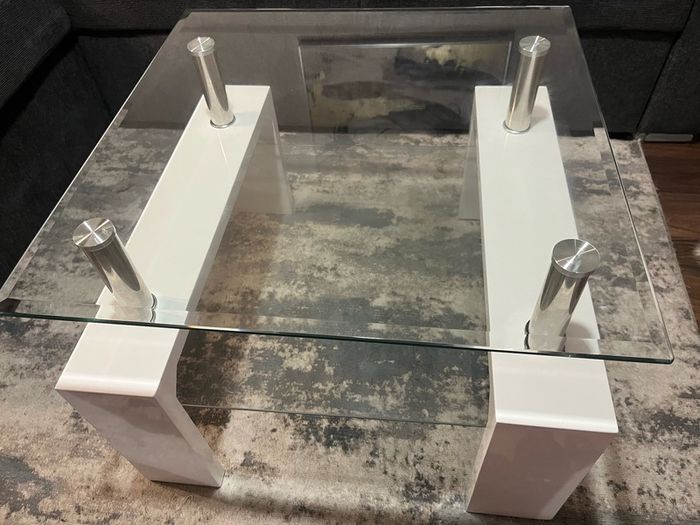 Living room glass table