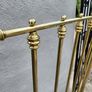 19th Cent three foot wide all brass bed . polished. Image 7