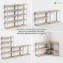 5-Tier Heavy Duty Shelving Units, Set of 2 Metal Storage Racking for Garage, Shed, Workshop & Warehouse, Freestanding Shelves, Load Capacity 875kg, 180 x 90 x 40 cm Image 4
