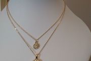 Gold Plated Crystal Pendant &amp; Earrings Set
