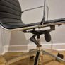 Eames Style Ribbed High Back Office Chair - Black & Chrome Image 5