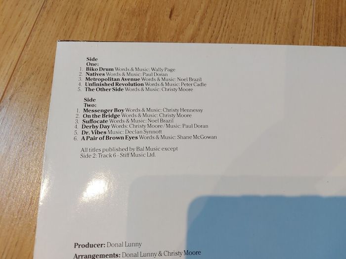 Christy Moore - Unfinished Revolution - Vinyl Record