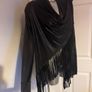 Magna black fringe wet look cover up jacket size UK20 EU 48 Postage included Image 3