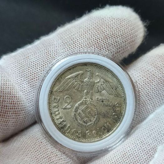 2 Reichsmark 1938 B Vienna WW2 Silver Coin third Reich