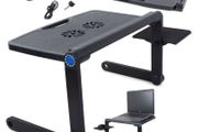 New Universal Fan Laptop Portable Office Desk Table Adjustable Folding #1236