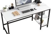 Computer Desk, Office Work Desk with 2 Shelves, Laptop Table for student and worker, Study Table, Writing Desk for Bedroom, Home, Office, Large Rustic Desk,140 x 60 x 75 cm (FREE POSTAGE)