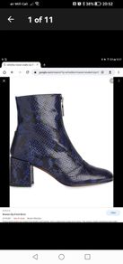 Whistles snake print boots uk5