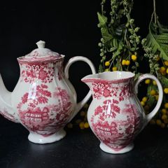 San Claudio Spain Ironstone " Empire" Coffee Pot and Milk Jug