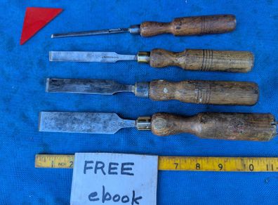 4 Cast Steel Firmer chisels