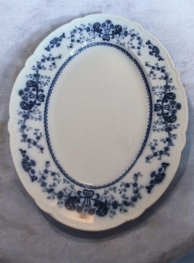 Collection of Antique Victorian and Art Deco English Serving Platters Staffordshire