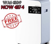 NEW SALE | 12L/D Dehumidifier for Home with Energy Efficient Compressor-HEPA Filter Air Purification, Continuous Drainage, 2.5L Tank, Timer, Sleep Mode, Auto Defrosting, Humidity Target, for Basement Laundry