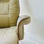 Cream Leather Chair Image 5