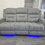 3+2 Titan Plus Grey Fabric Recliner Sofa Set Image 3