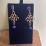 Gold tone and blue jewellery set Image 2
