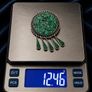 Vintage Mexican Signed 925 Sterling Silver Turquoise Inlay Brooch Image 10