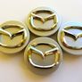 1set 3D Mazda 56mm Alloy Wheel Center Caps cap Hub Cover silver & chrome logo 56 Image 2