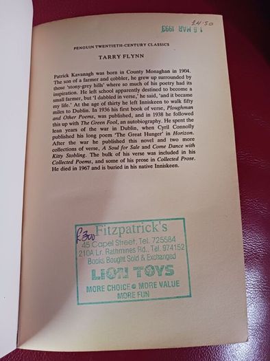Patrick Kavanagh/ Tarry Flynn/ Penguin/ 1978