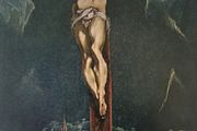 An Original Rare Print from Picture Relics - CHRIST on the CROSS by 'EL GRECO' Dated: 1610
