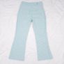 Zara Turquoise Blue White Gingham Check High Waisted Flared Trousers Size S Image 7