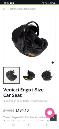 Venicci Car Seat with Isofix base