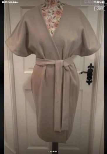 coat oasis oatmeal wrap coat size medium